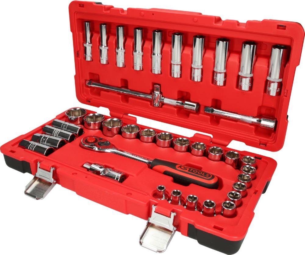 Produktbild KS Tools Steckschlüssel Satz CHROMEplus6 kant 39 teilig