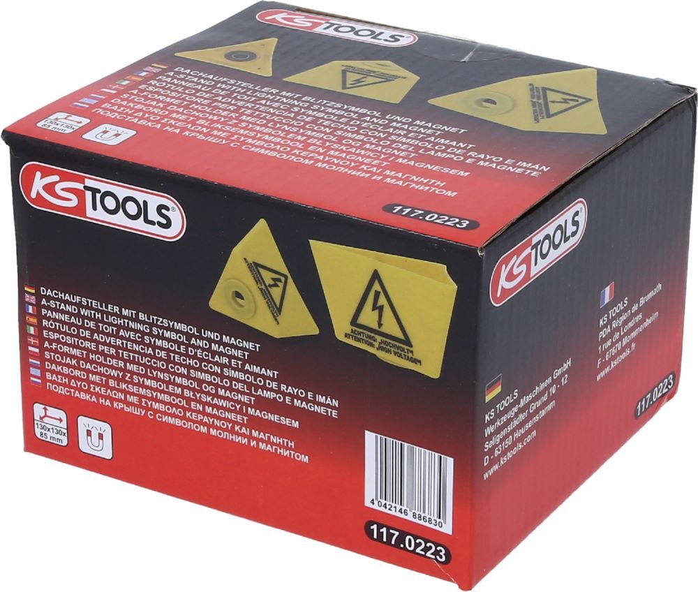 Produktbild Dachaufsteller mit Blitzsymbol und Magnet bild 4