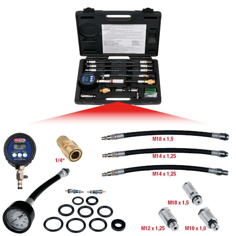 KS Tools Digitales Kompressions Druckprüfgerät 10 Teile Produktbild KS Tools Digitales Kompressions Druckprüfgerät 10 Teile bild 6