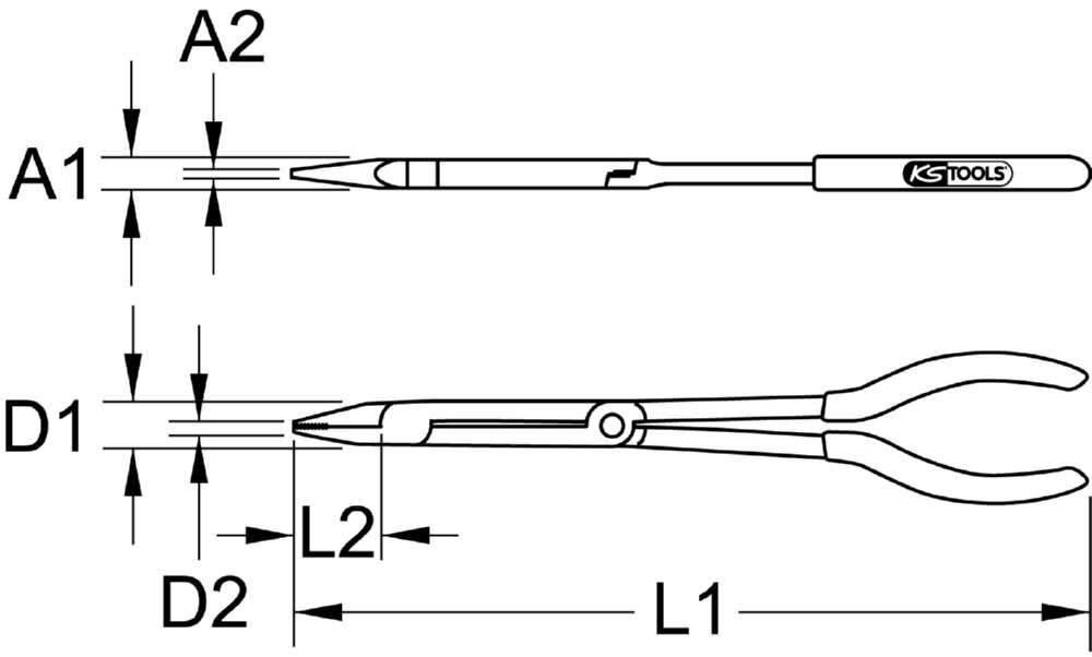 KS Tools Doppelgelenk Kombinationszange XL 300 mm Produktbild KS Tools Doppelgelenk Kombinationszange XL 300 mm bild 3