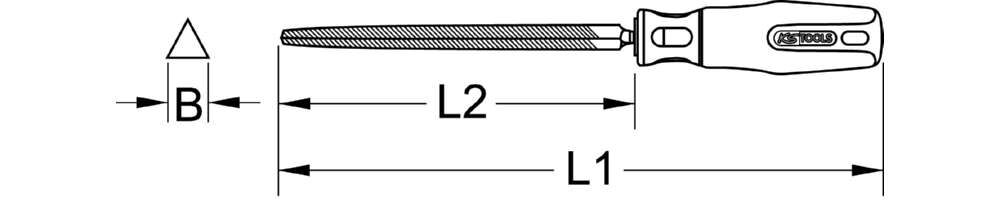 KS Tools Dreikant Feile Form C 150mm Hieb 1 Produktbild KS Tools Dreikant Feile Form C 150mm Hieb 1 bild 2