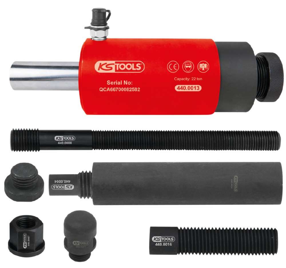 KS Tools Druck und Zug Hydraulikzylinder Satz 22 Tonnen 10 Teile Produktbild KS Tools Druck und Zug Hydraulikzylinder Satz 22 Tonnen 10 Teile