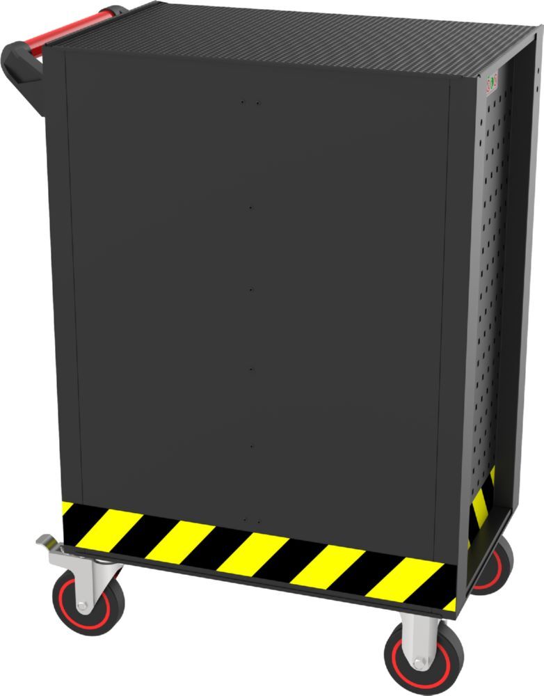 Produktbild ECOline SCHWARZ/ROT/GELB Werkstattwagen mit 7 Schubladen bild 4