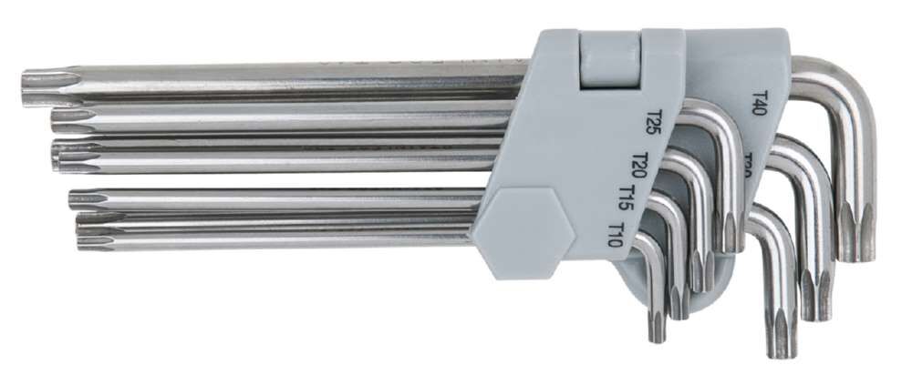 KS Tools Winkelstiftschlüsselsatz Edelstahl Torx mit Bohrung lang 7 Teile Produktbild KS Tools Winkelstiftschlüsselsatz Edelstahl Torx mit Bohrung lang 7 Teile