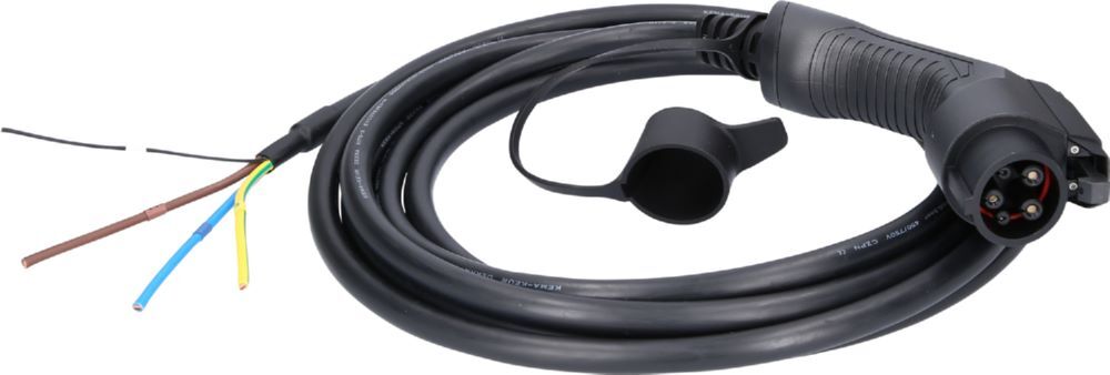 Produktbild KS Tools efuturo Ladekabel Ende offen auf Typ 1 Stecker bis 7,4 kW für Wallbox