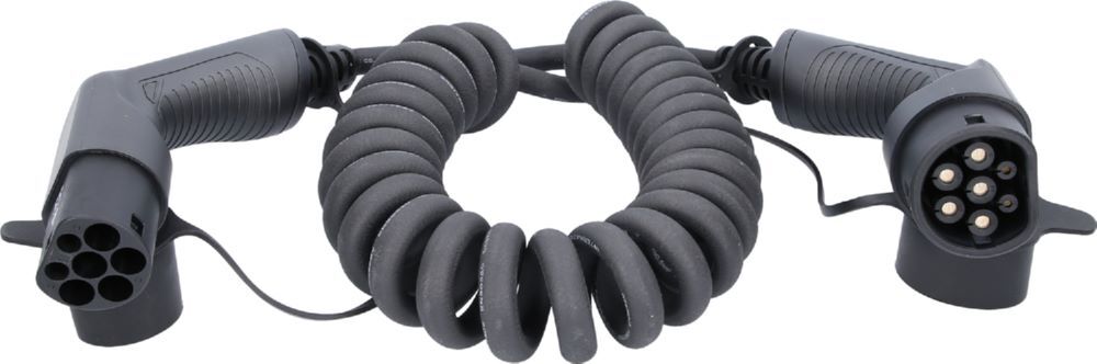 Produktbild KS Tools efuturo Spiralladekabel Typ 2 Stecker 400 V bis 11 kW für Elektroauto