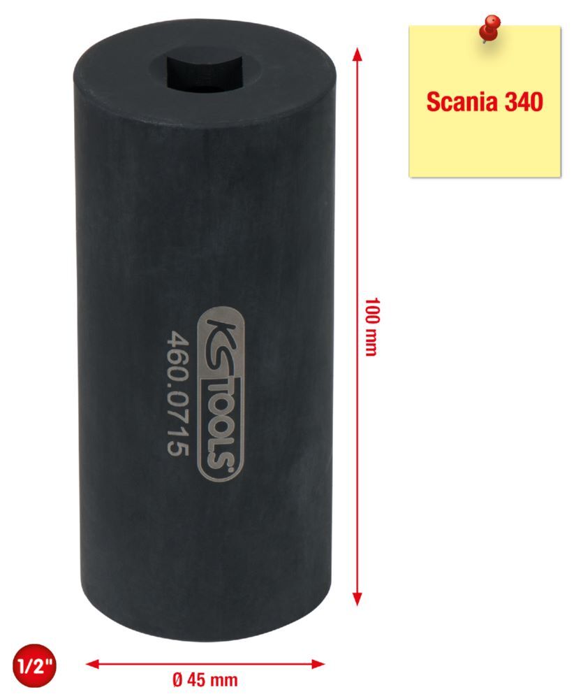 Produktbild 1/2" Einspritzdüsen-Stecknuss für Scania, 38mm bild 2