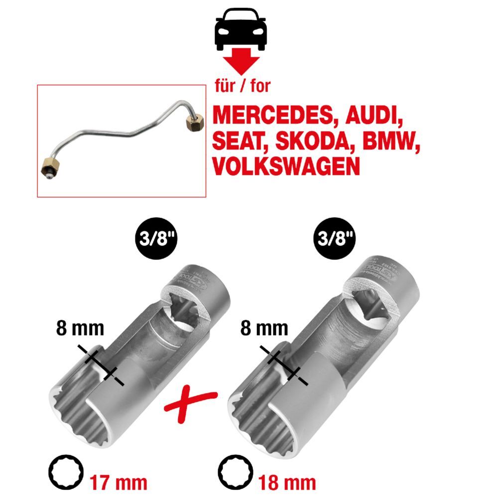 Produktbild 3/8" Einspritzleitungs-Schlüssel-Satz, 2-tlg bild 2