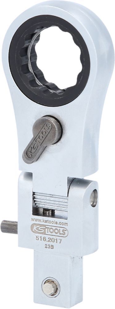 Produktbild KS Tools Einsteck Ringschlüssel 9 x 12 mm mit Gelenk und Umschalthebel 17 mm
