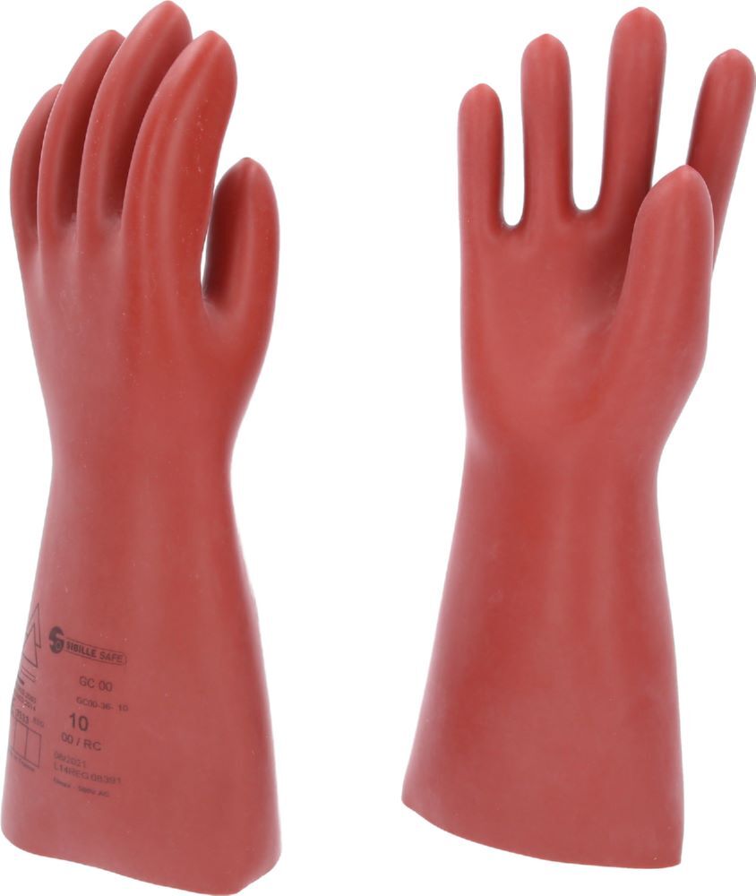 Produktbild Elektriker-Schutzhandschuh mit mechanischem Schutz, Größe 10, Klasse 00, rot bild 2