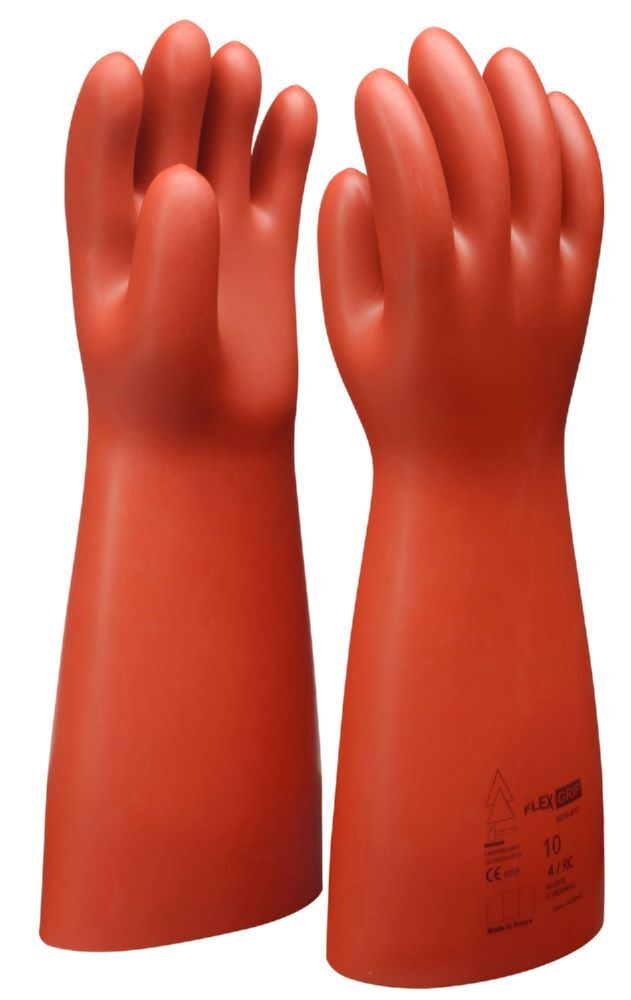 Produktbild KS Tools Elektriker Schutzhandschuh Latex schutzisoliert Größe 10 Klasse 00 rot