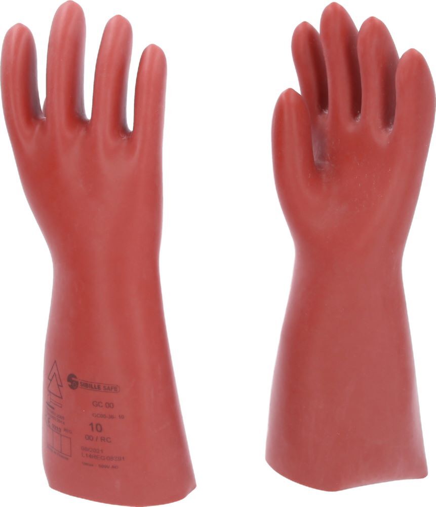 Produktbild Elektriker-Schutzhandschuh mit mechanischem Schutz, Größe 10, Klasse 00, rot bild 3