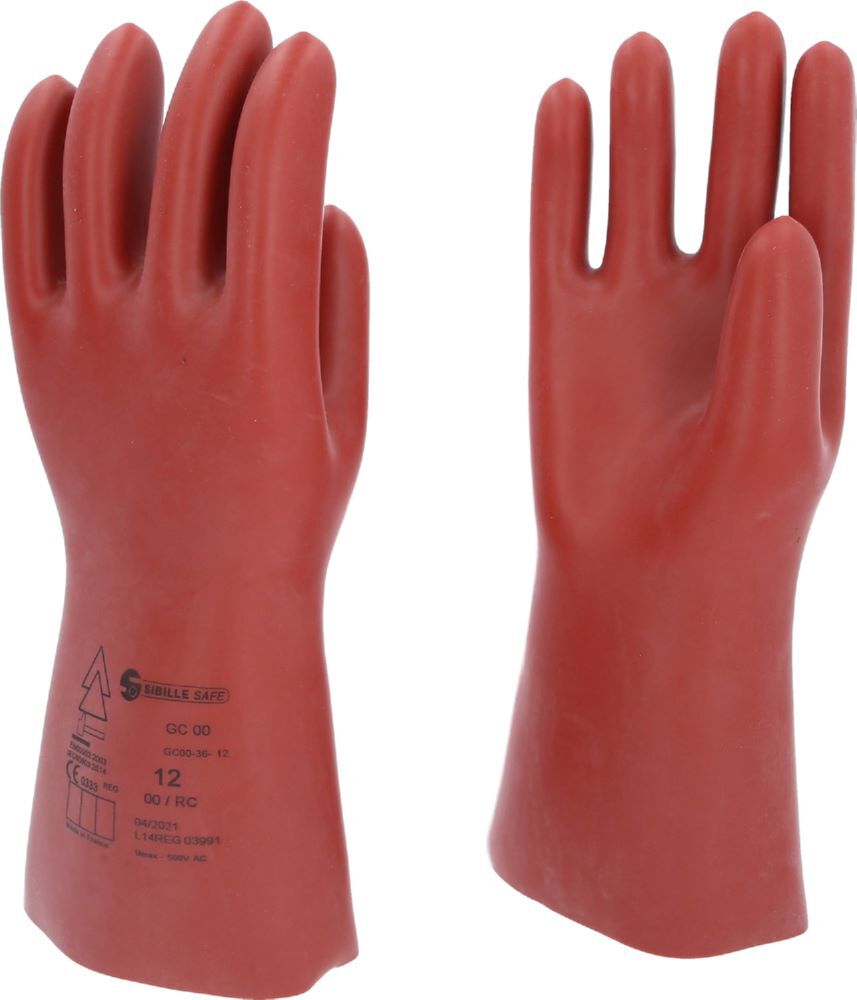 Produktbild Elektriker-Schutzhandschuh mit mechanischem Schutz, Größe 12, Klasse 00, rot bild 2