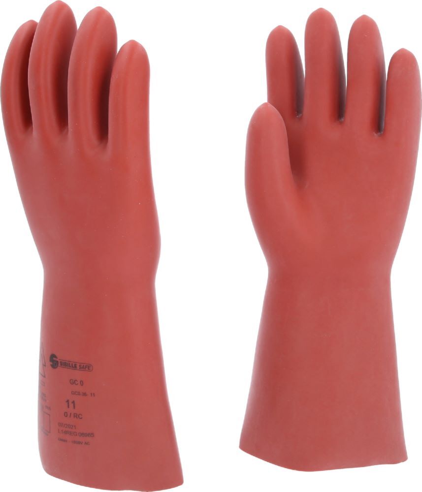Produktbild Elektriker-Schutzhandschuh mit mechanischem Schutz, Größe 11, Klasse 0, rot bild 3