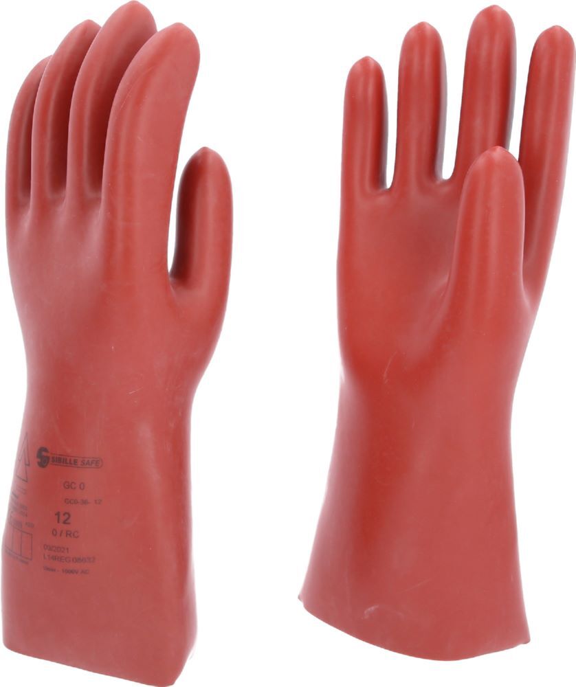 Produktbild Elektriker-Schutzhandschuh mit mechanischem Schutz, Größe 12, Klasse 0, rot bild 2