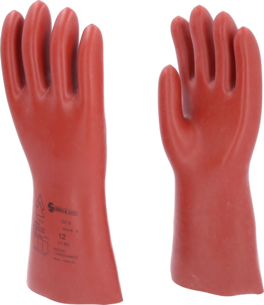 Produktbild Elektriker-Schutzhandschuh mit mechanischem Schutz, Größe 12, Klasse 0, rot bild 3
