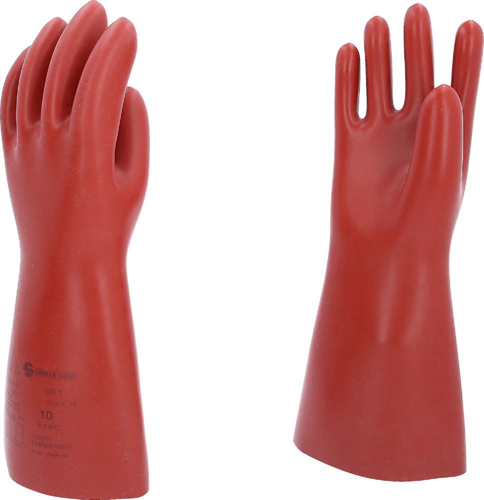 Produktbild KS Tools Elektriker Schutzhandschuh Latex Größe 10 Klasse 1 rot