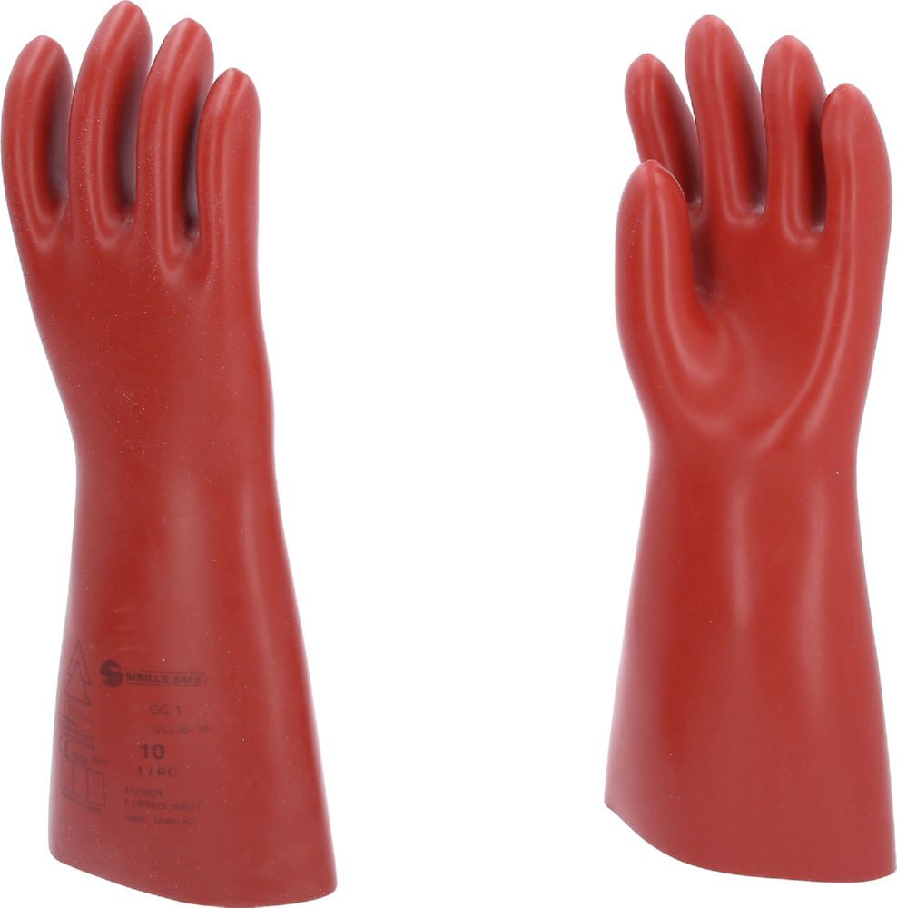 Produktbild Elektriker-Schutzhandschuh mit mechanischem Schutz, Größe 10, Klasse 1, rot bild 2