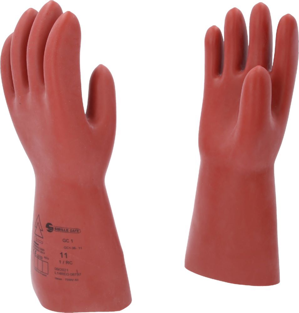 Produktbild KS Tools Elektriker Schutzhandschuh aus Latex Größe 11 Klasse 1 rot