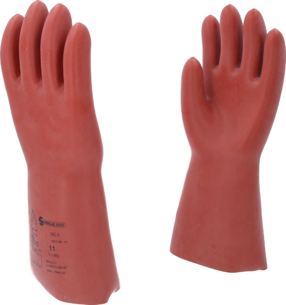 Produktbild Elektriker-Schutzhandschuh mit mechanischem Schutz, Größe 11, Klasse 1, rot bild 2