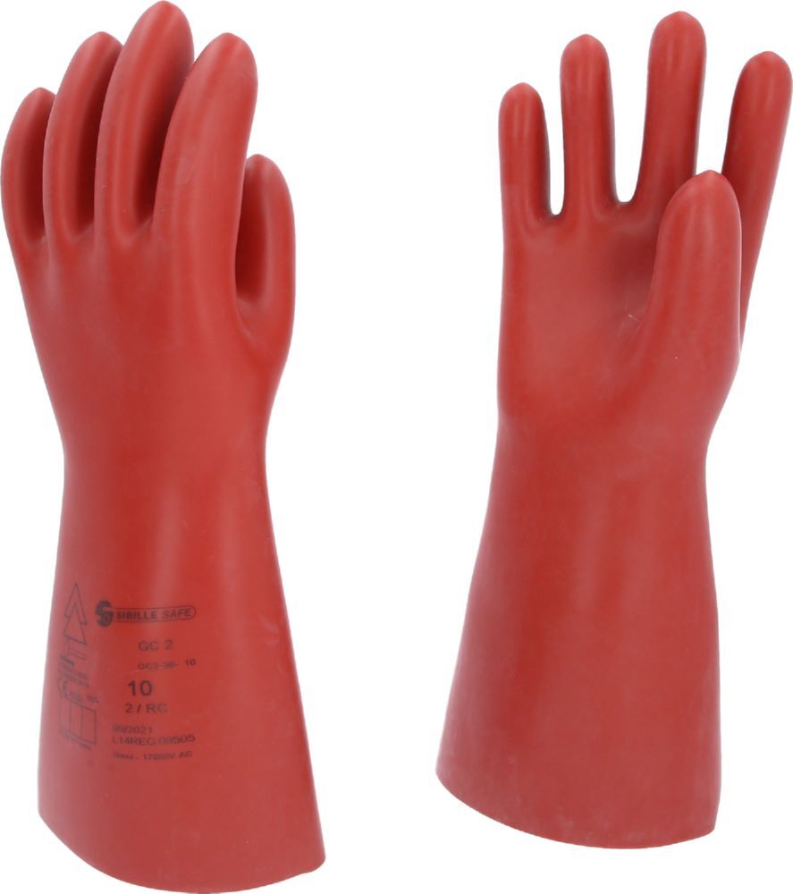Produktbild Elektriker-Schutzhandschuh mit mechanischem Schutz, Größe 10, Klasse 2, rot bild 2