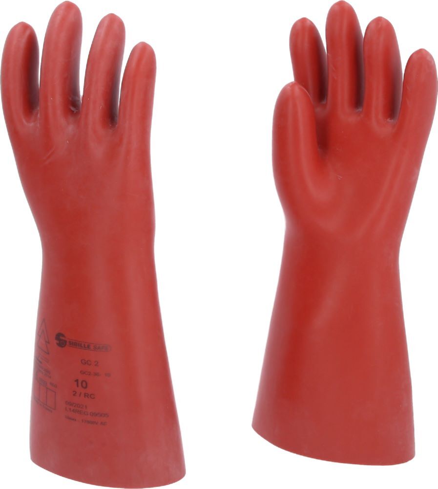 Produktbild Elektriker-Schutzhandschuh mit mechanischem Schutz, Größe 10, Klasse 2, rot bild 3