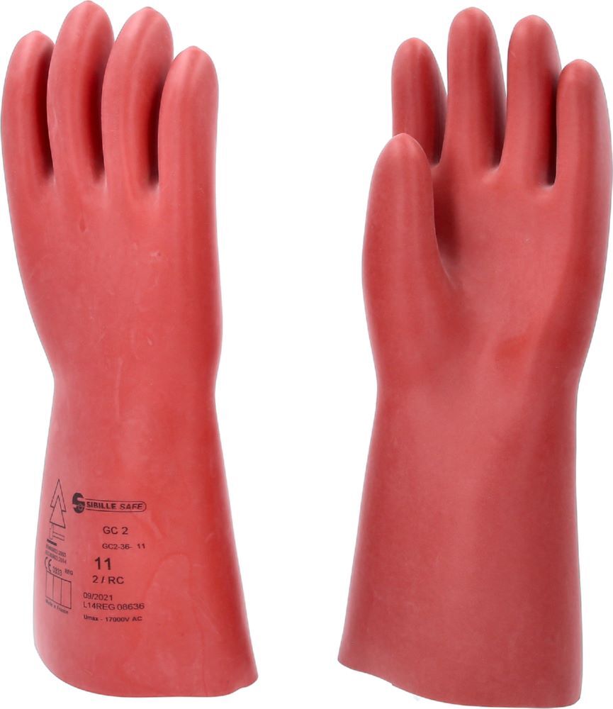 Produktbild Elektriker-Schutzhandschuh mit mechanischem Schutz, Größe 11, Klasse 2, rot bild 2