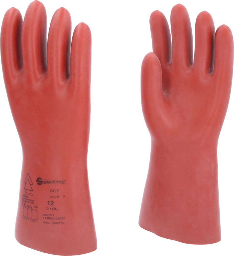 Produktbild Elektriker-Schutzhandschuh mit mechanischem Schutz, Größe 12, Klasse 2, rot bild 3