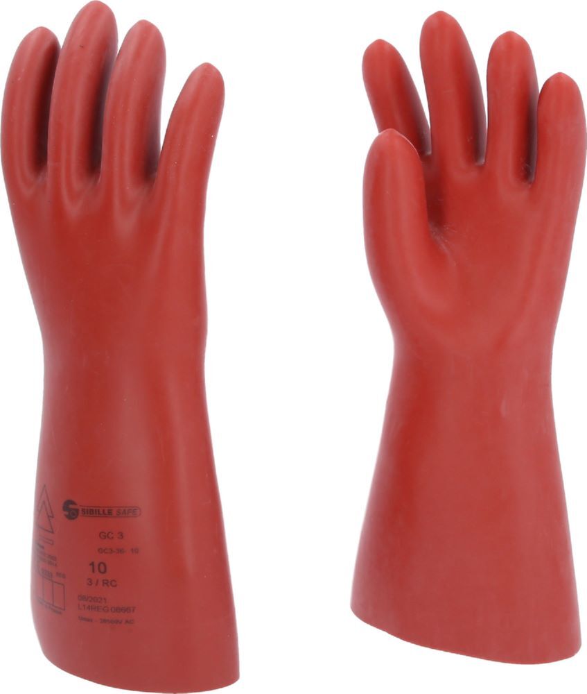 Produktbild Elektriker-Schutzhandschuh mit mechanischem Schutz, Größe 10, Klasse 3, rot bild 3