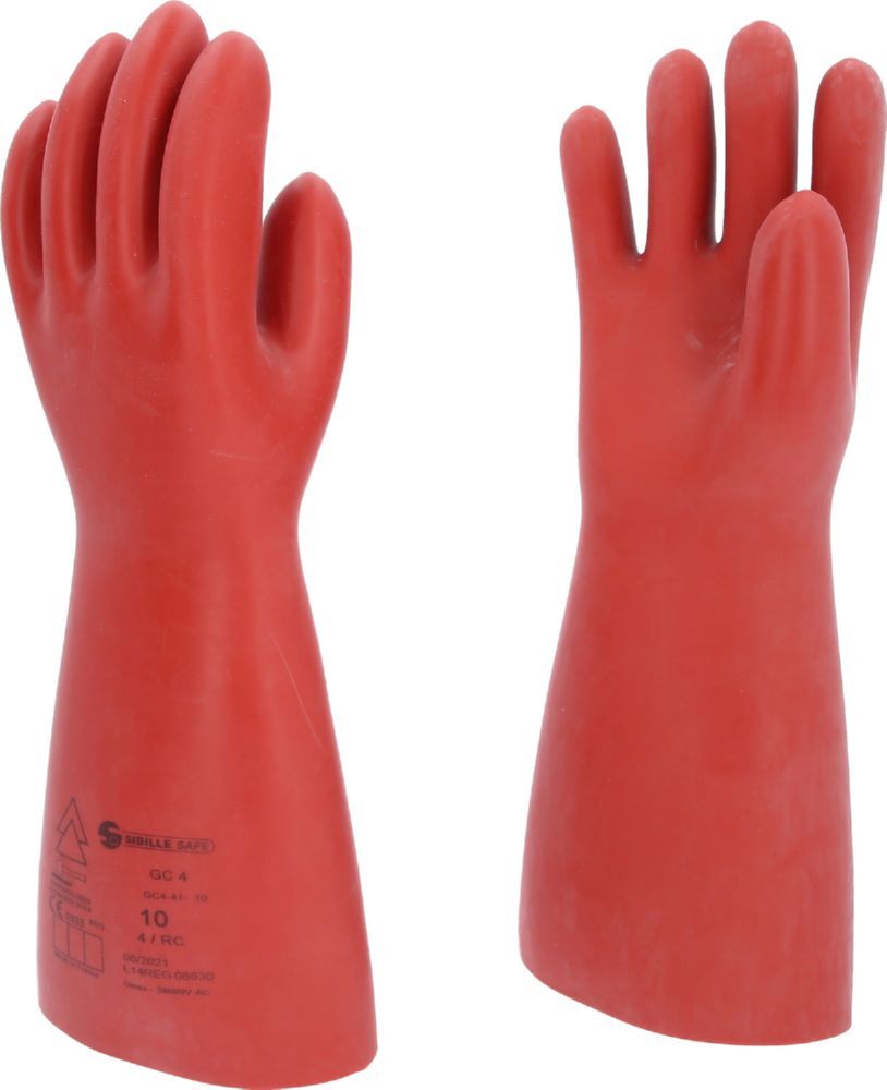 Produktbild Elektriker-Schutzhandschuh mit mechanischem Schutz, Größe 10, Klasse 4, rot bild 2