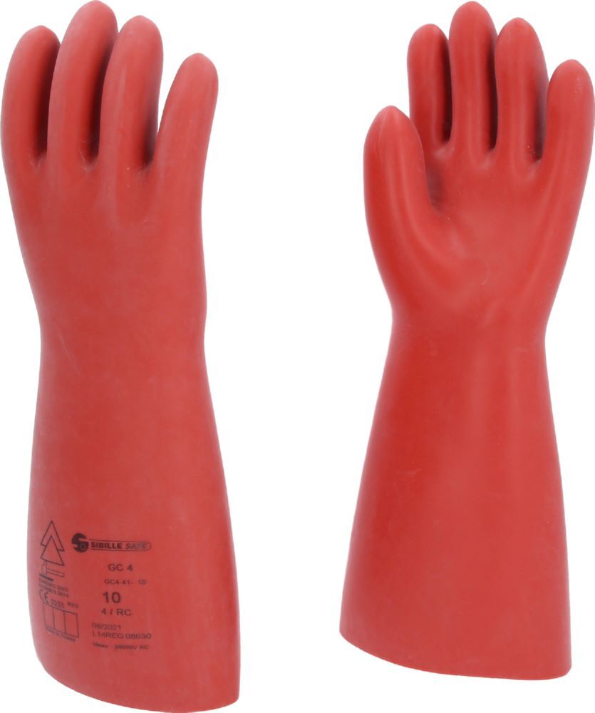 Produktbild Elektriker-Schutzhandschuh mit mechanischem Schutz, Größe 10, Klasse 4, rot bild 3