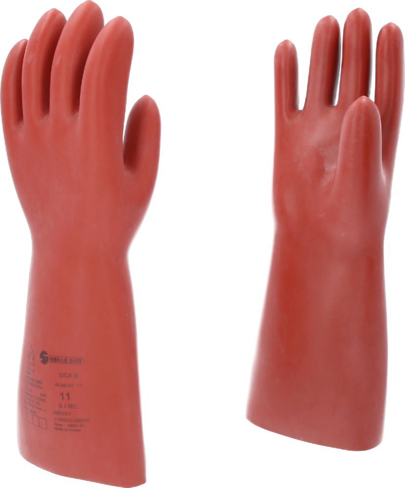 Produktbild KS Tools Elektriker Schutzhandschuh mit mechanischem Schutz Größe 11 Klasse 0 rot