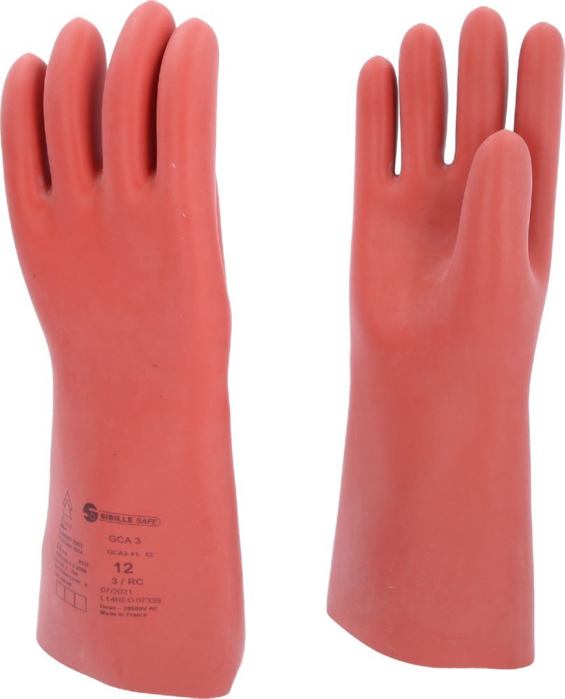 Produktbild KS Tools Elektriker Schutzhandschuh aus Latex Größe 12 Klasse 3 rot