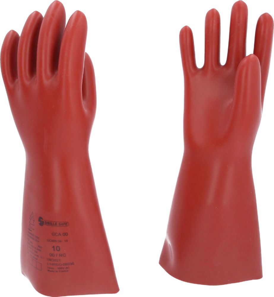 Produktbild KS Tools Elektriker Schutzhandschuh aus Latex Größe 10 Klasse 00 rot