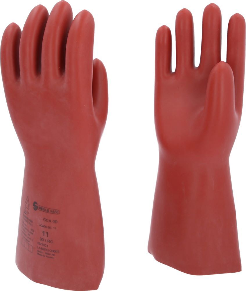 Produktbild KS Tools Elektriker Schutzhandschuh aus Latex Größe 11 Klasse 00 rot