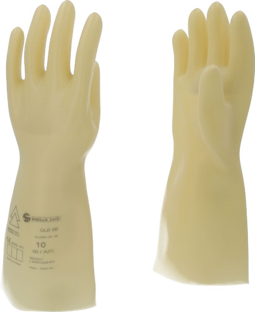Produktbild Elektriker-Schutzhandschuh mit Schutzisolierung, Größe 10, Klasse 00, weiß bild 2
