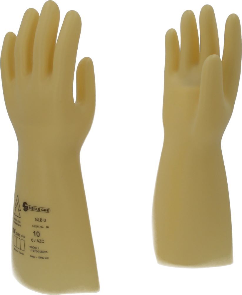 Produktbild Elektriker-Schutzhandschuh mit Schutzisolierung, Größe 10, Klasse 0, weiß bild 2