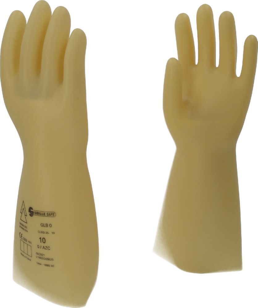 Produktbild Elektriker-Schutzhandschuh mit Schutzisolierung, Größe 10, Klasse 0, weiß bild 3