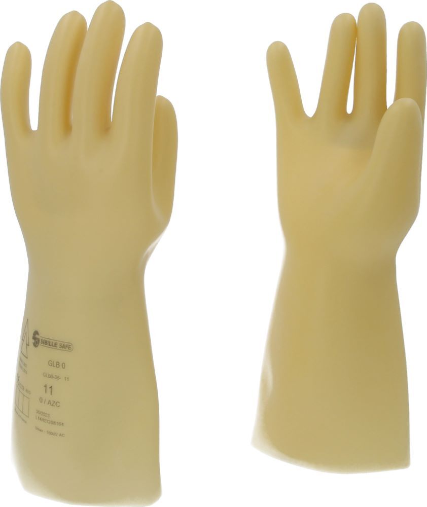 Produktbild Elektriker-Schutzhandschuh mit Schutzisolierung, Größe 11, Klasse 0, weiß bild 2