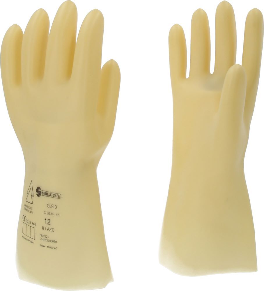 Produktbild Elektriker-Schutzhandschuh mit Schutzisolierung, Größe 12, Klasse 0, weiß bild 2