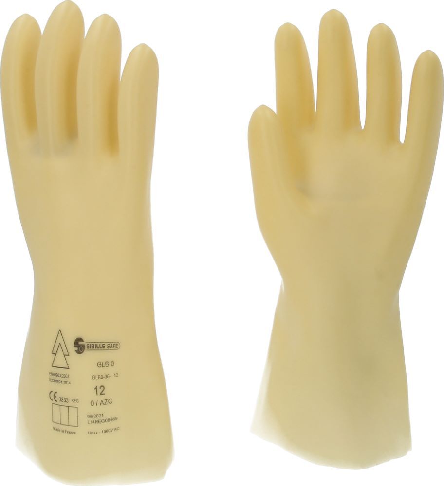 Produktbild Elektriker-Schutzhandschuh mit Schutzisolierung, Größe 12, Klasse 0, weiß bild 3