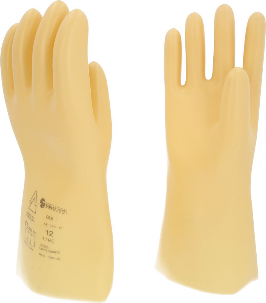 Produktbild Elektriker-Schutzhandschuh mit Schutzisolierung, Größe 12, Klasse 1, weiß bild 2