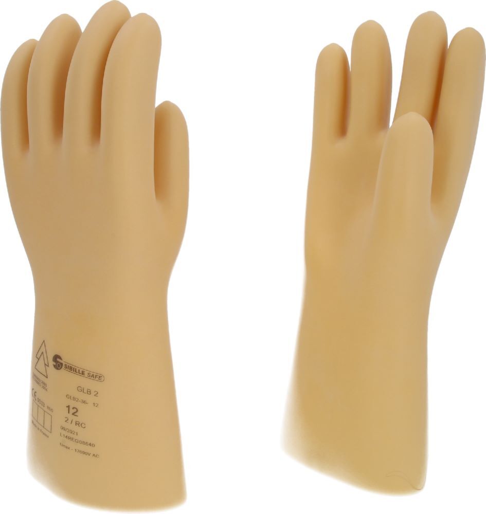 Produktbild Elektriker-Schutzhandschuh mit Schutzisolierung, Größe 12, Klasse 2, weiß bild 2