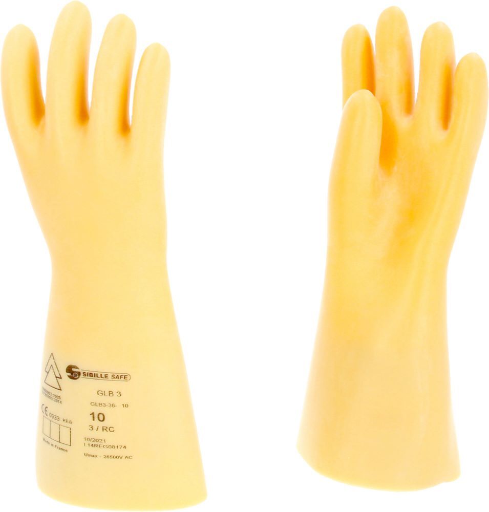 Produktbild KS Tools Elektriker Schutzhandschuh aus Latex Größe 10 Klasse 3 weiß