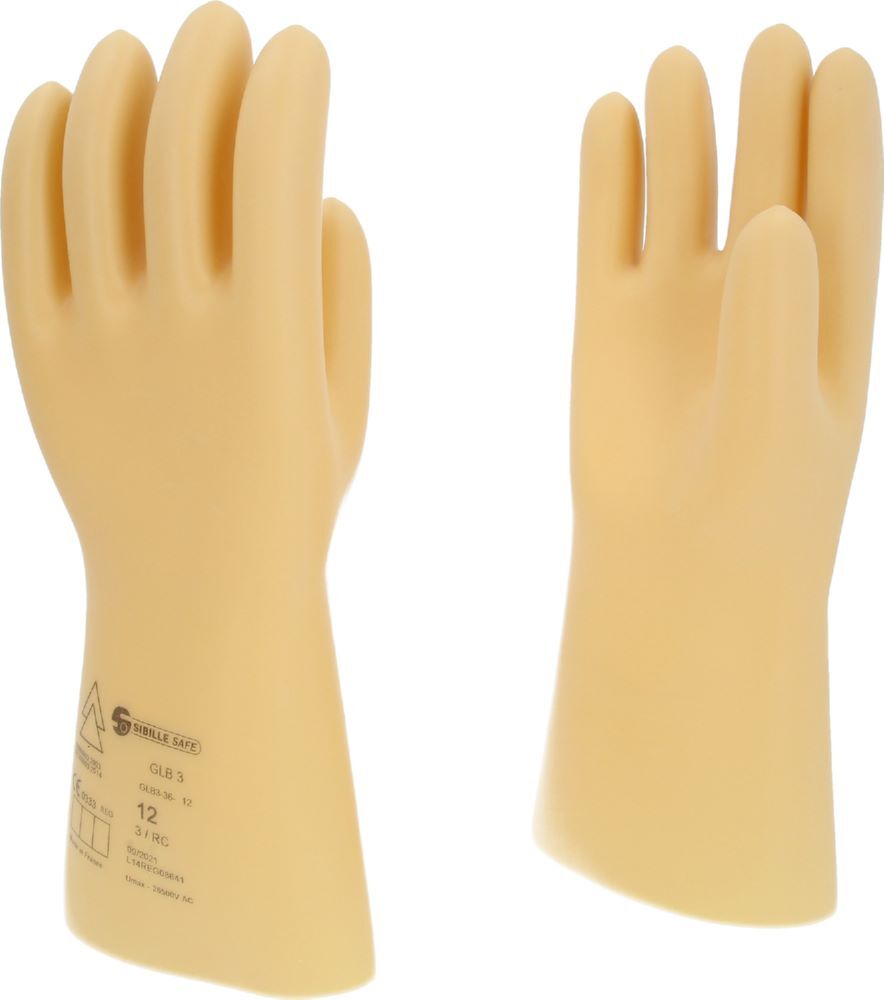 Produktbild Elektriker-Schutzhandschuh mit Schutzisolierung, Größe 12, Klasse 3, weiß bild 2
