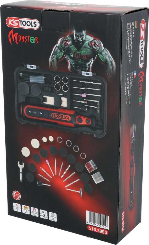 Produktbild eMONSTER Akku-Multifunktionswerkzeug-Satz mit 50 Zubehörteilen bild 8