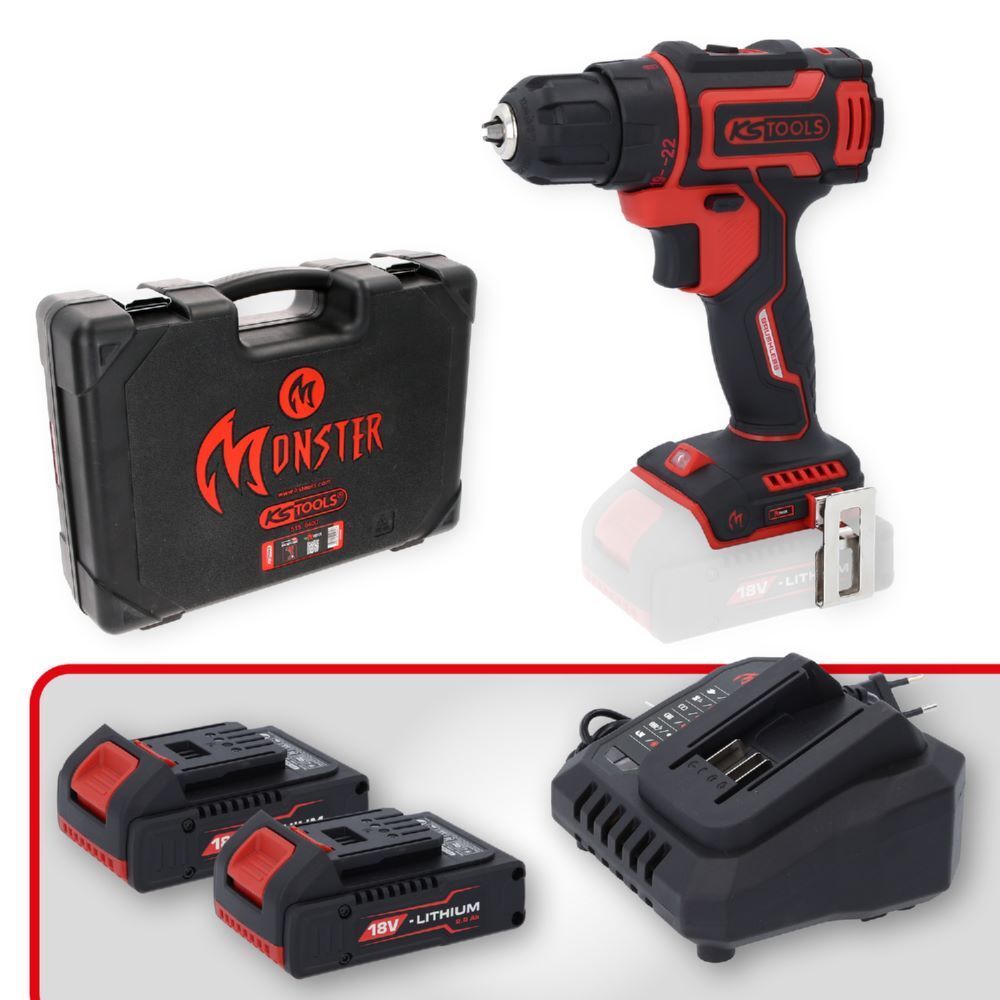 Produktbild eMONSTER Brushless-Akku-Bohr-Schrauber-Satz, 4-tlg bild 7