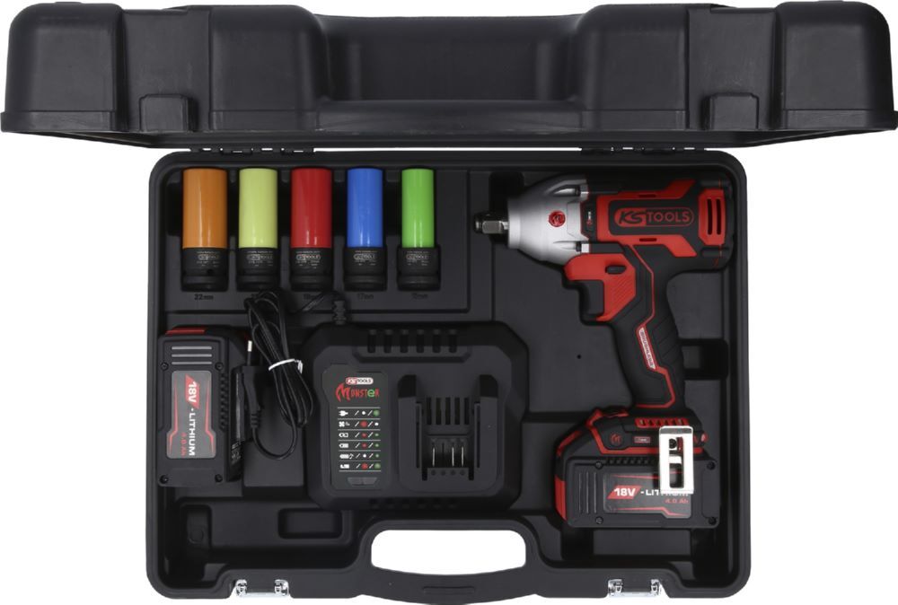 Produktbild eMONSTER 1/2" Brushless-Akku-Schlag-Schrauber-Satz, 9-tlg bild 3