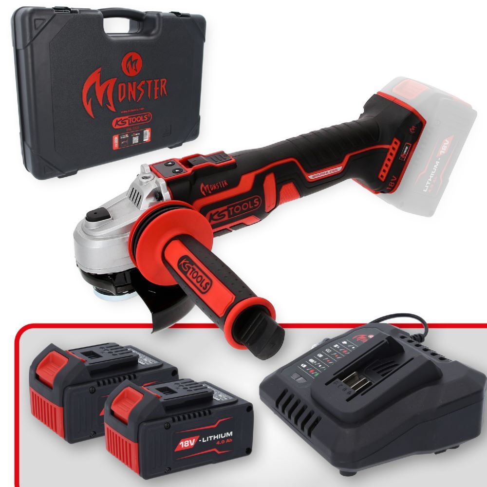 Produktbild eMONSTER Brushless-Akku-Winkelschleifer-Satz , 4-tlg bild 4