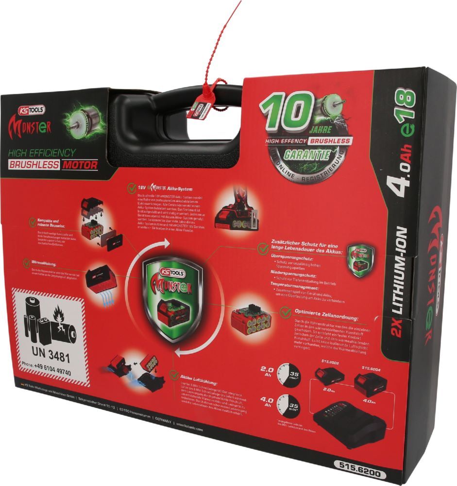 Produktbild eMONSTER Brushless-Akku-Winkelschleifer-Satz , 4-tlg bild 3
